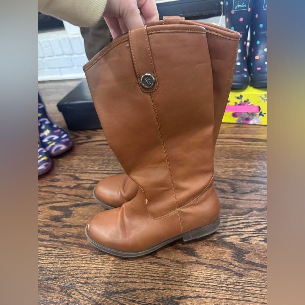 Frye Melissa girls boots tan size 4 western cowgirl